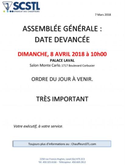 Bilan de l&rsquo;assemblée du 14 mars 2018