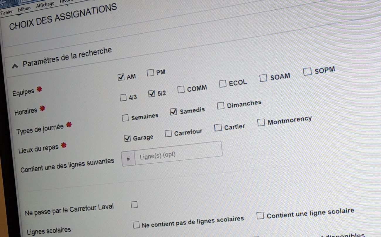 Portail de préparation de choix aux listes