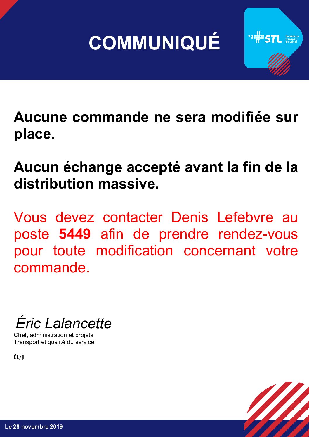 PROCÉDURE UNIFORME DÉFECTUEUX, MAUVAISE GRANDEUR ET DÉLAIS 2019