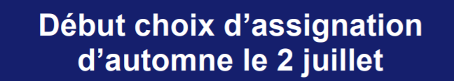 CHOIX ASSIGNATION AUTOMNE 2020