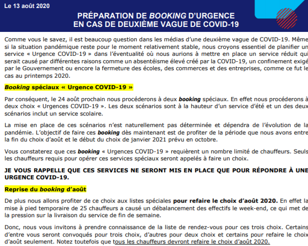 NOUVEAU BOOKING D&rsquo;AUTOMNE ET DEUX BOOKING URGENCE COVID