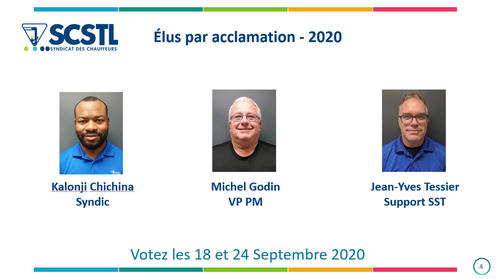 Élections 2020: postes en élections