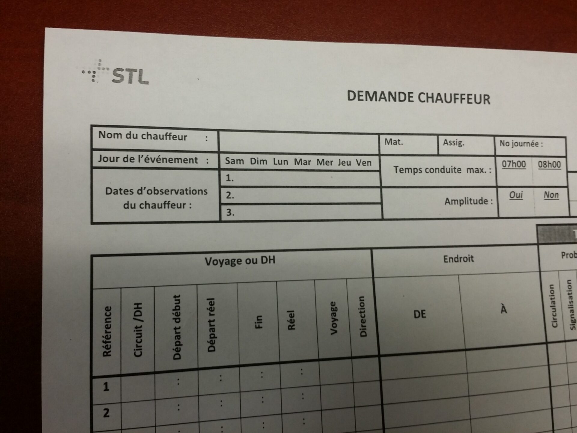 2021-09-03 NOUVEAU BOOKING ET DEMANDE CHAUFFEURS