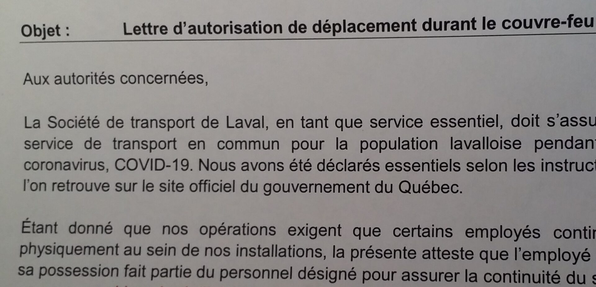 2021-12-30 LETTRES D&rsquo;AUTORISATION DE DÉPLACEMENT POUR COUVRE-FEU