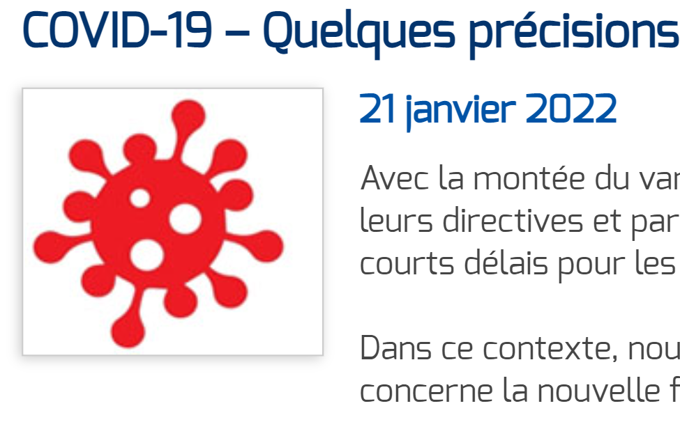 2022-01-21 NOUVELLE PROCÉDURE EMPLOYEUR DÉCLARATION DE LA COVID ET TEST RAPIDE