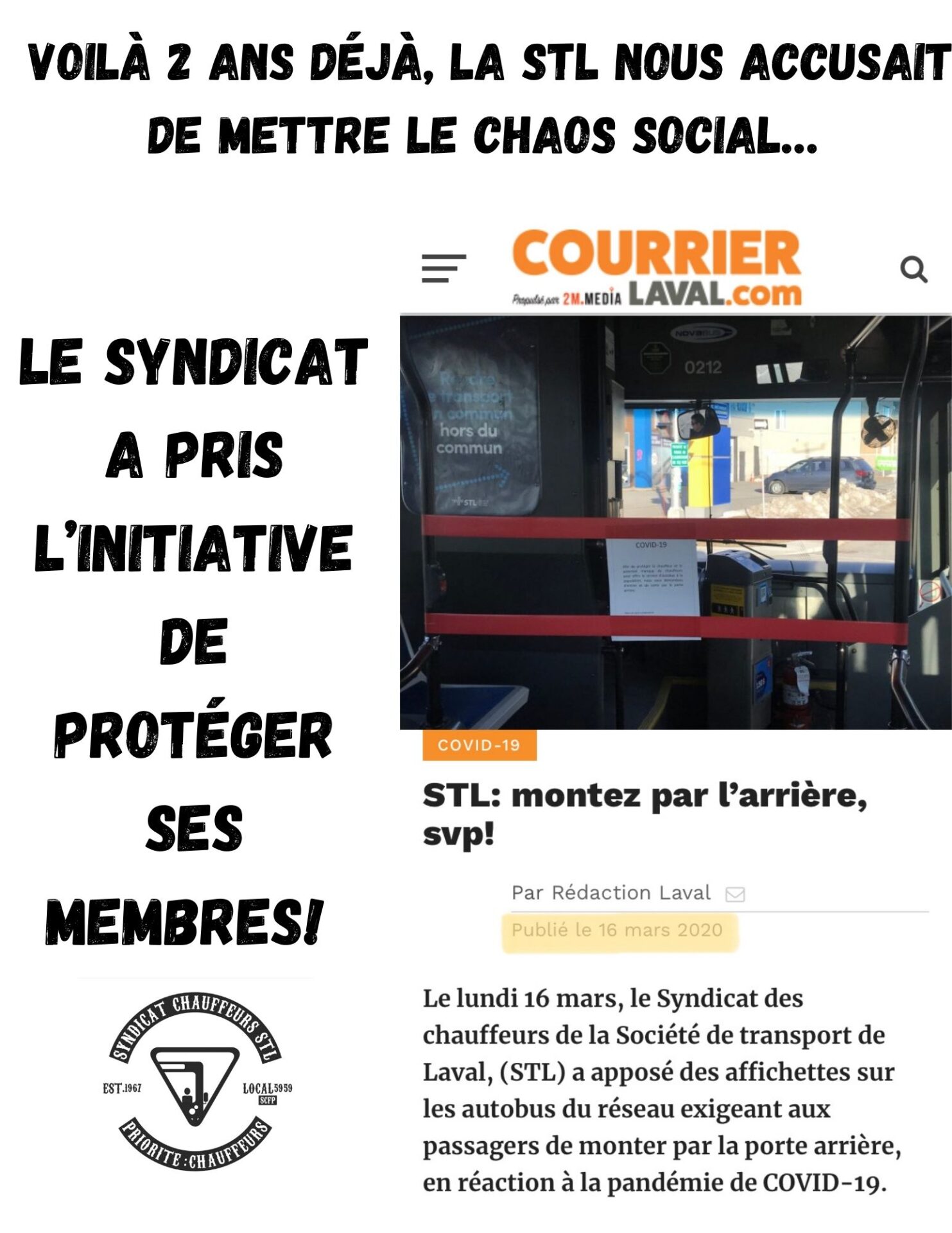 2022-03-16 RAPPEL ACTIONS SYNDICALES DÉBUT DE CRISE COVID