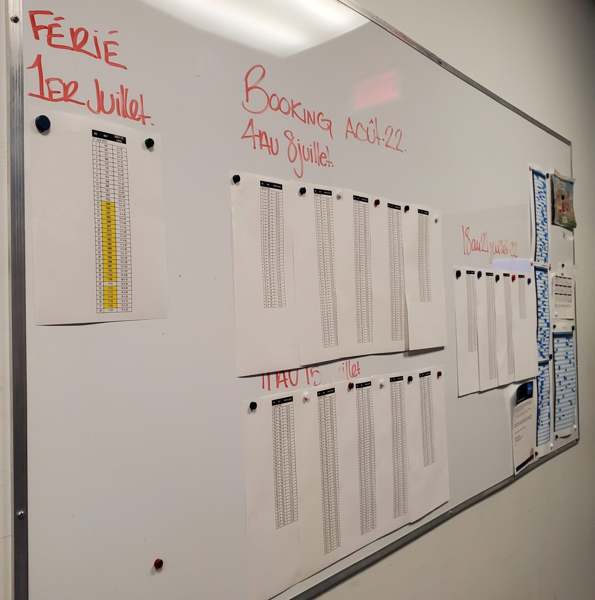 2022-06-09 Sortie sécuritaire du garage et affichage des dates de choix d’assignation férié et automne 2022