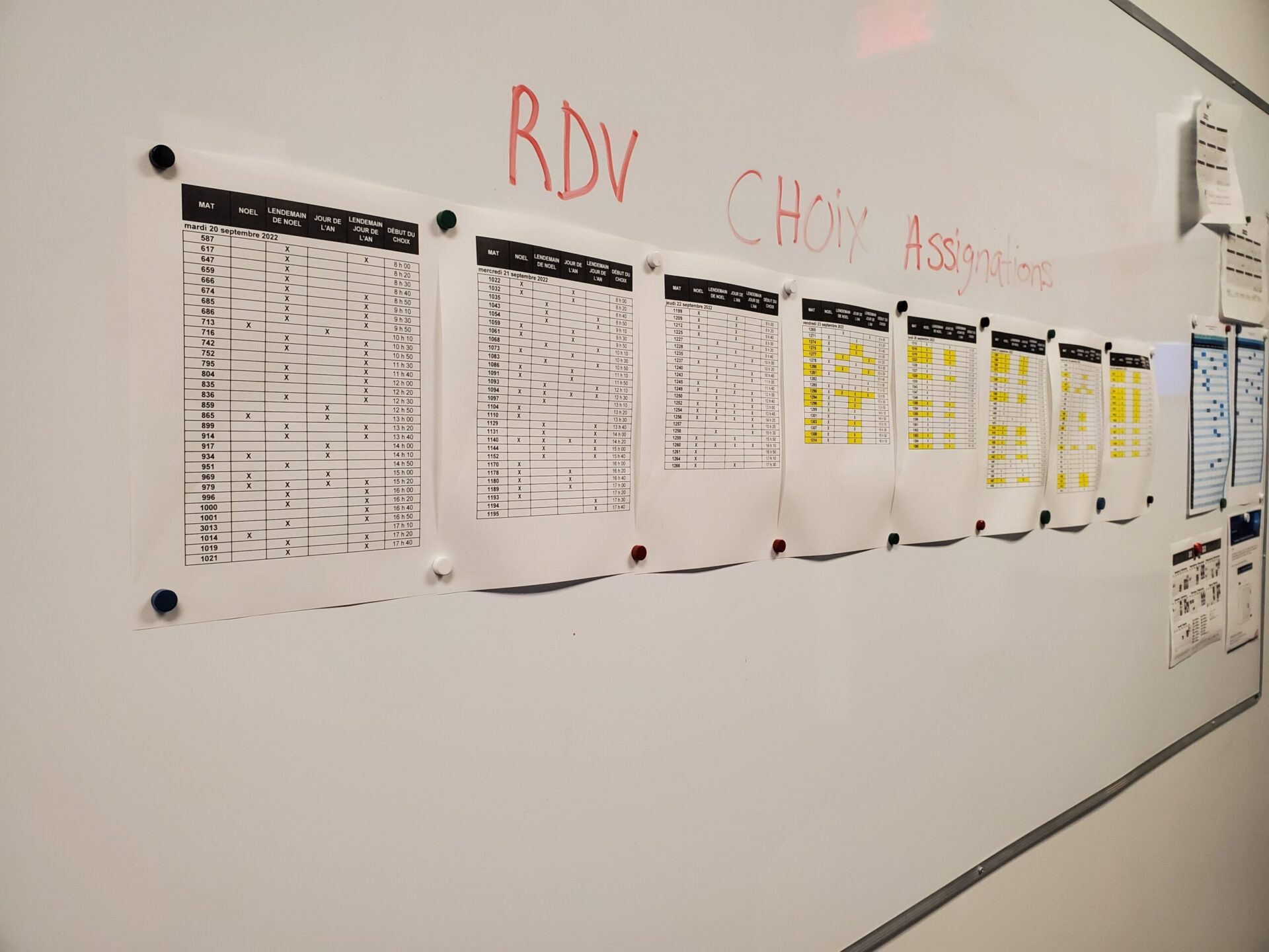 2022-09-09 Horaire des choix journées fériées