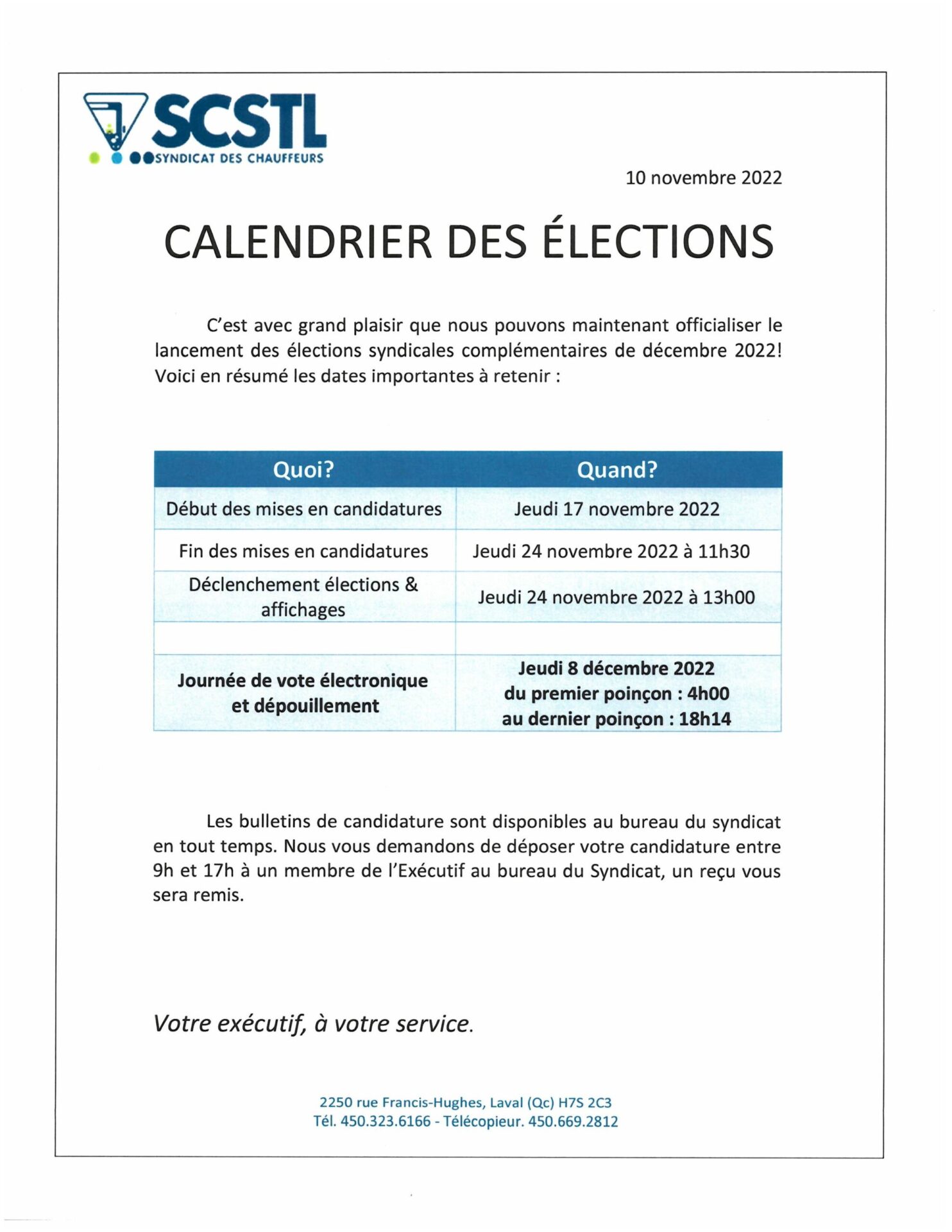 2022-11-10 Élection complémentaire décembre (délégué)