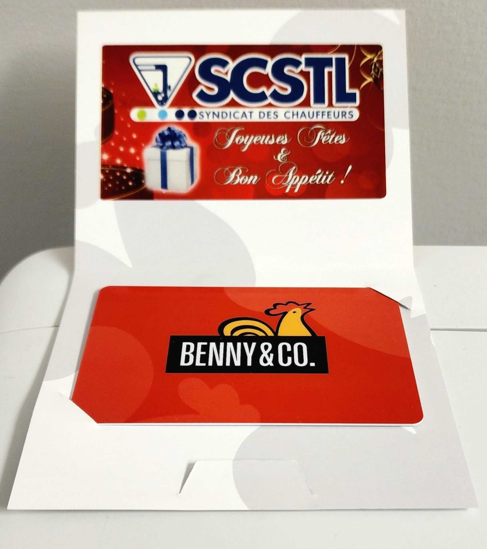 2025-12-30 Carte cadeau Benny et Co de 25$ de votre syndicat
