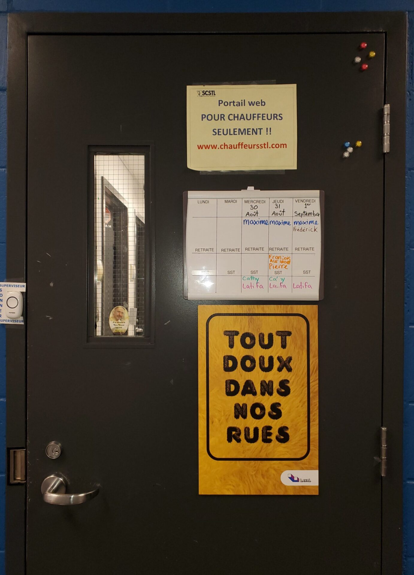 2023-09-01 Assemblée de septembre, horaire membres de l&rsquo;équipe syndical et PAEF