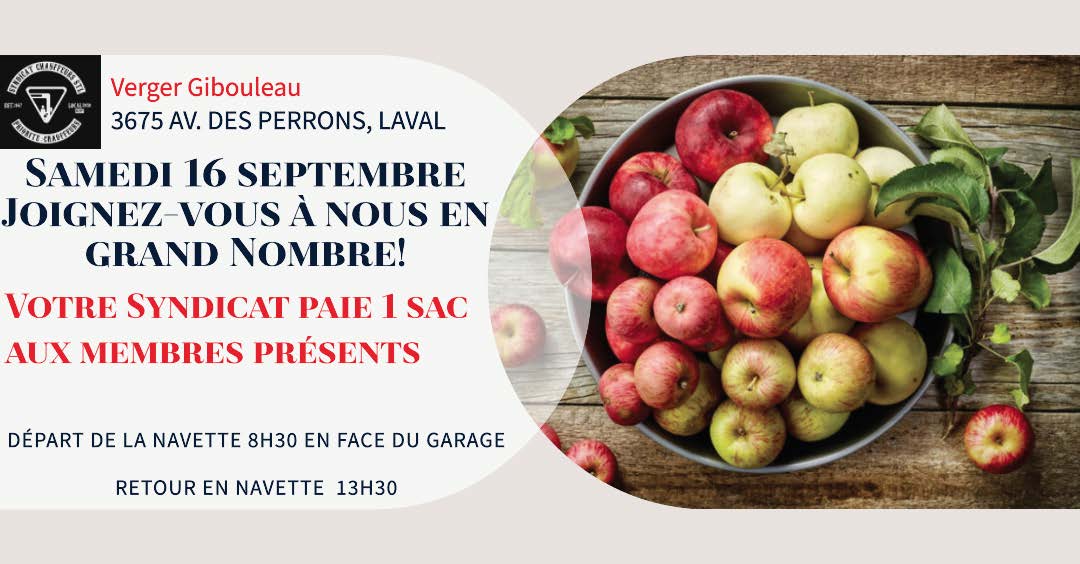 2023-09-08 Sortie aux pommes la samedi 16 septembre prochain