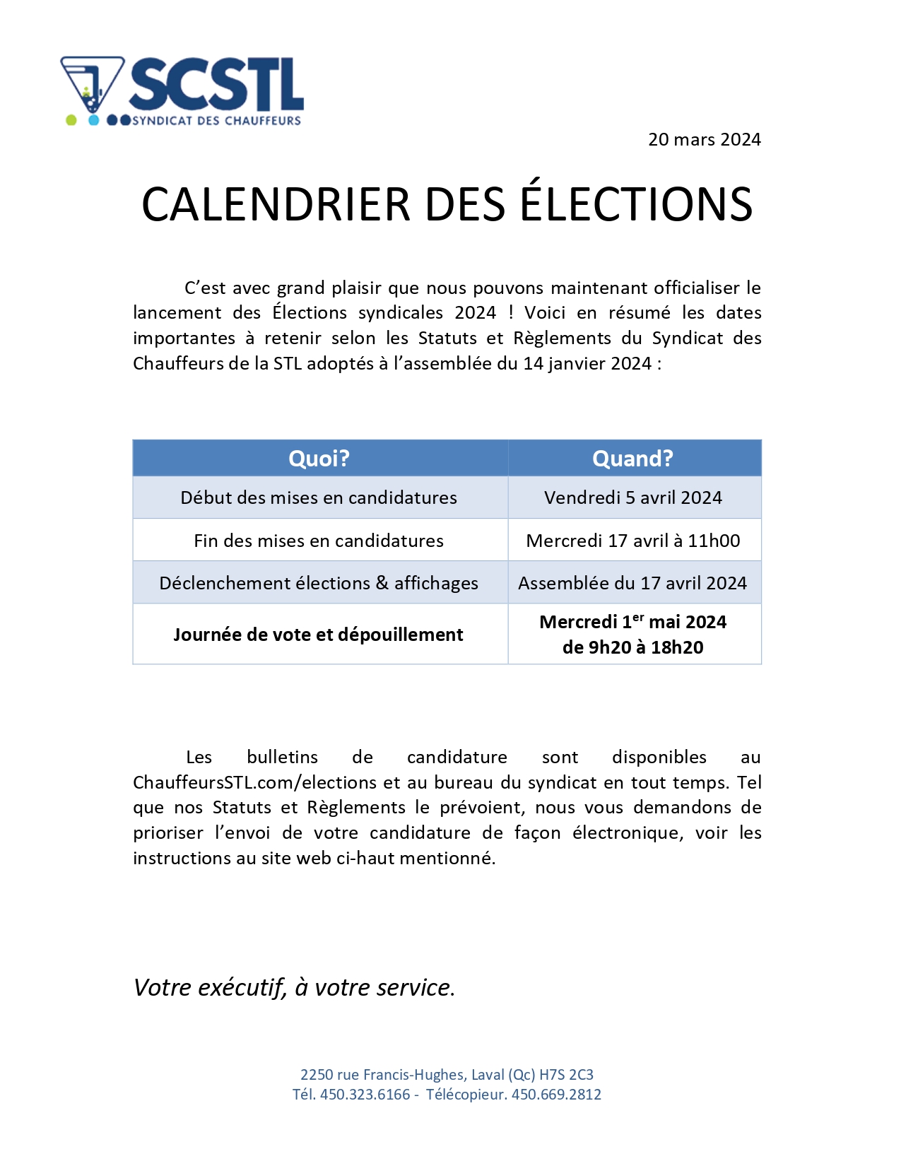 Élections 2024 : Calendrier et postes en élection