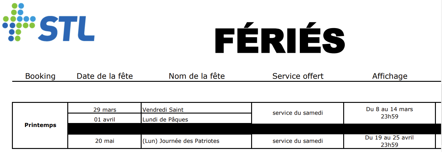 2024-03-05 Signatures fériés de Pâque et journée des Patriotes