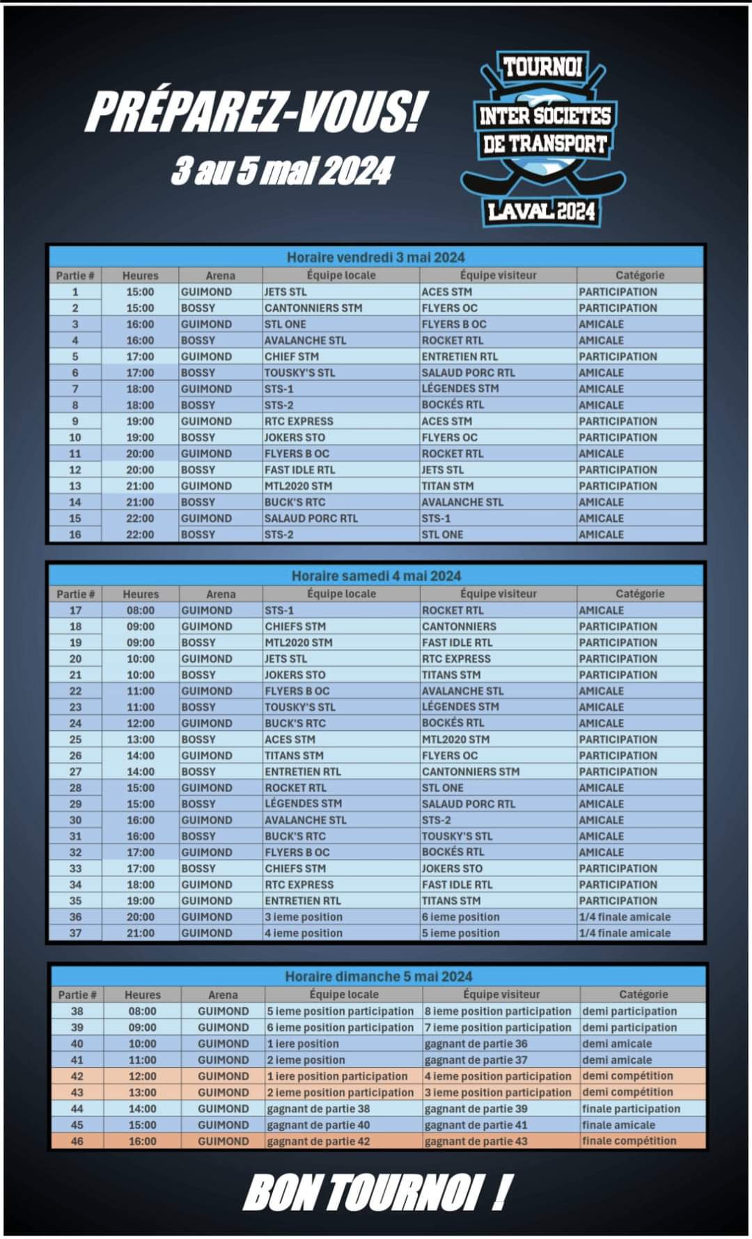 2024-05-03 Horaire Tournois de hockey Sociétés de transport