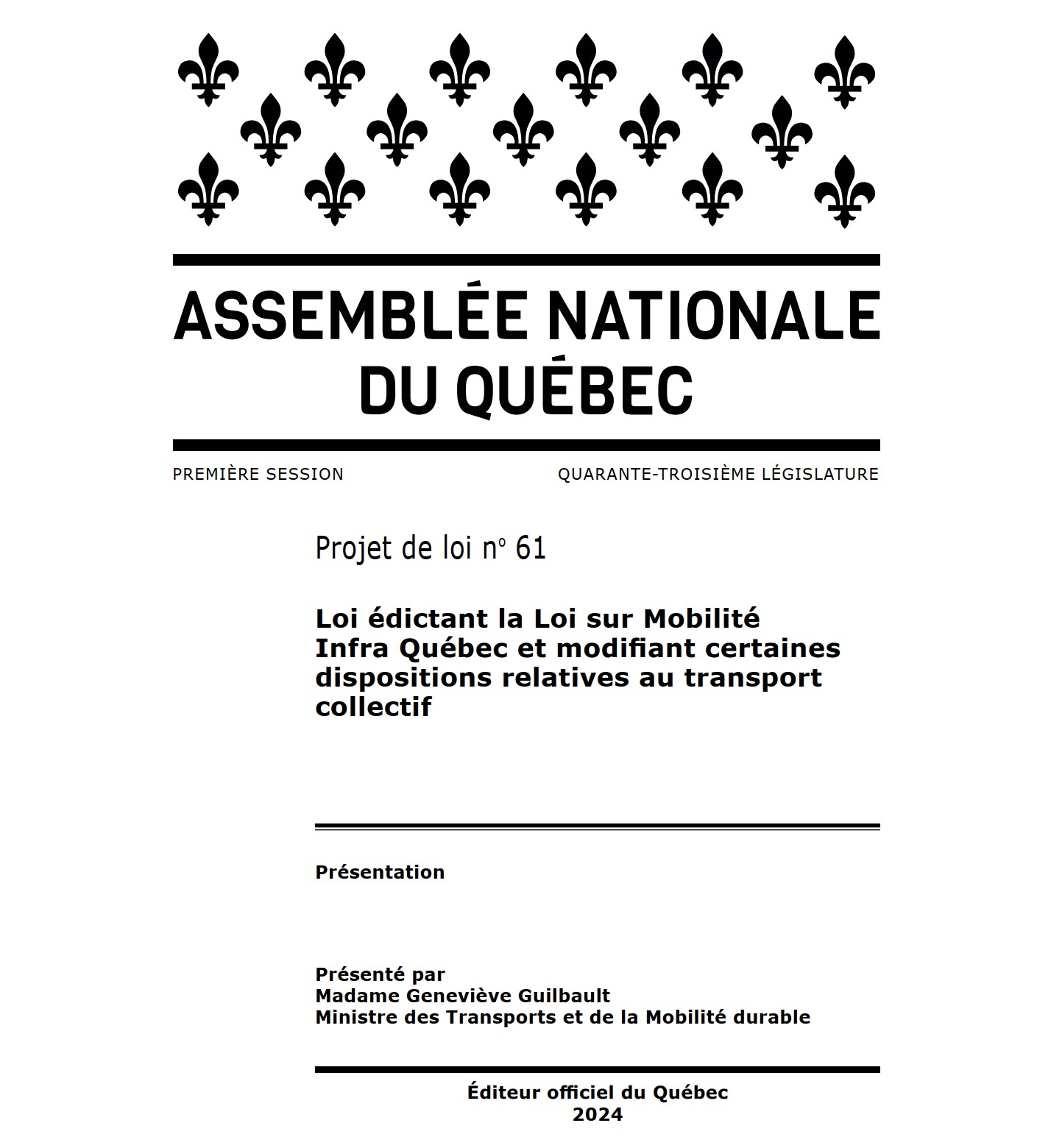 Suivi des changements à la gouvernance du transport collectif…