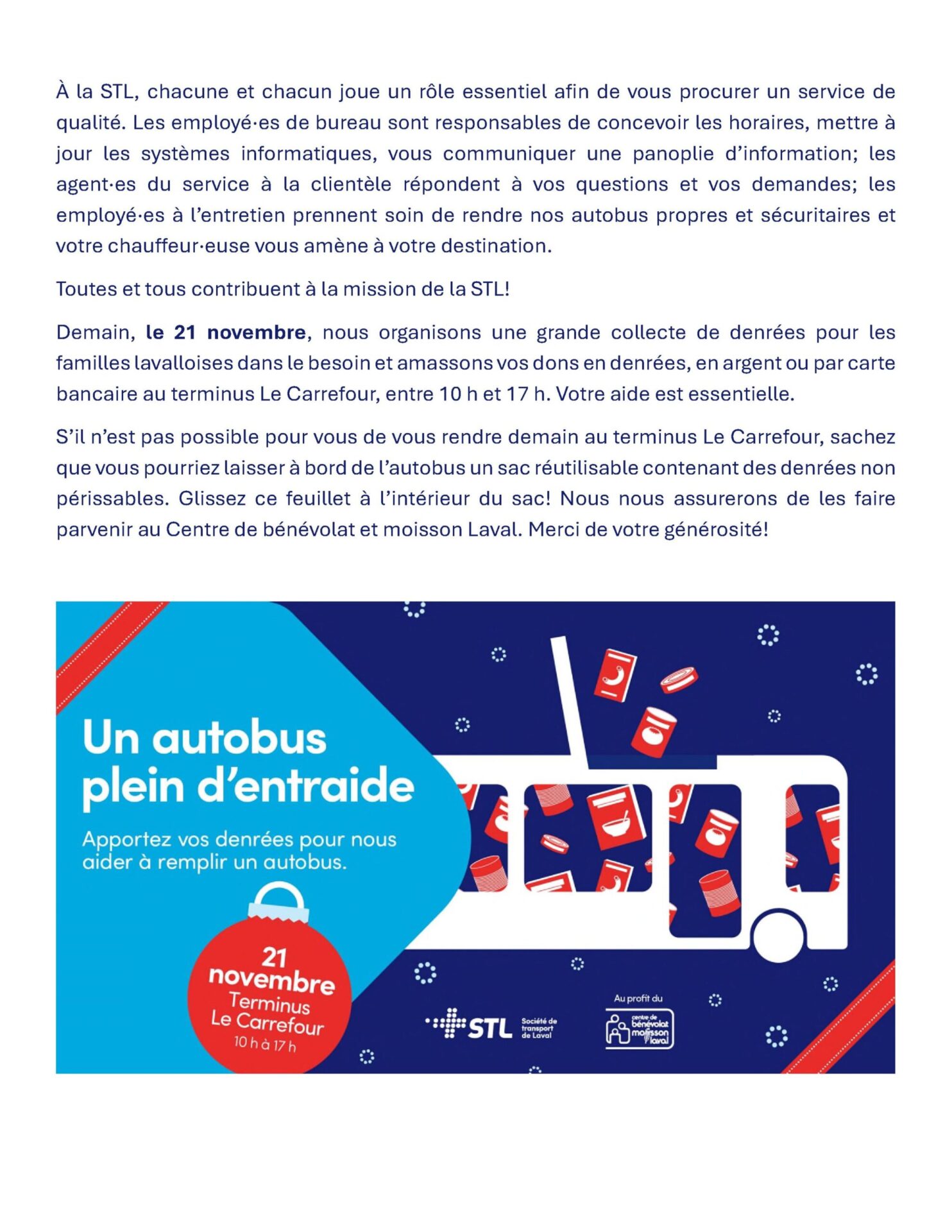 2024-11-20 Support à la collecte de denrées pour Moisson Laval