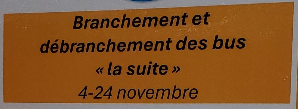 2024-11-29 Fin de la période de tests Branchement débranchement bus électrique