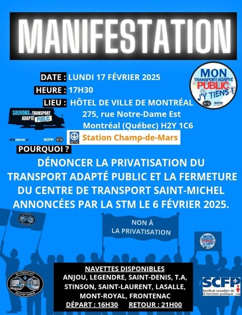 2025-02-13 Activité de mobilisation pour le transport adapté de la STM