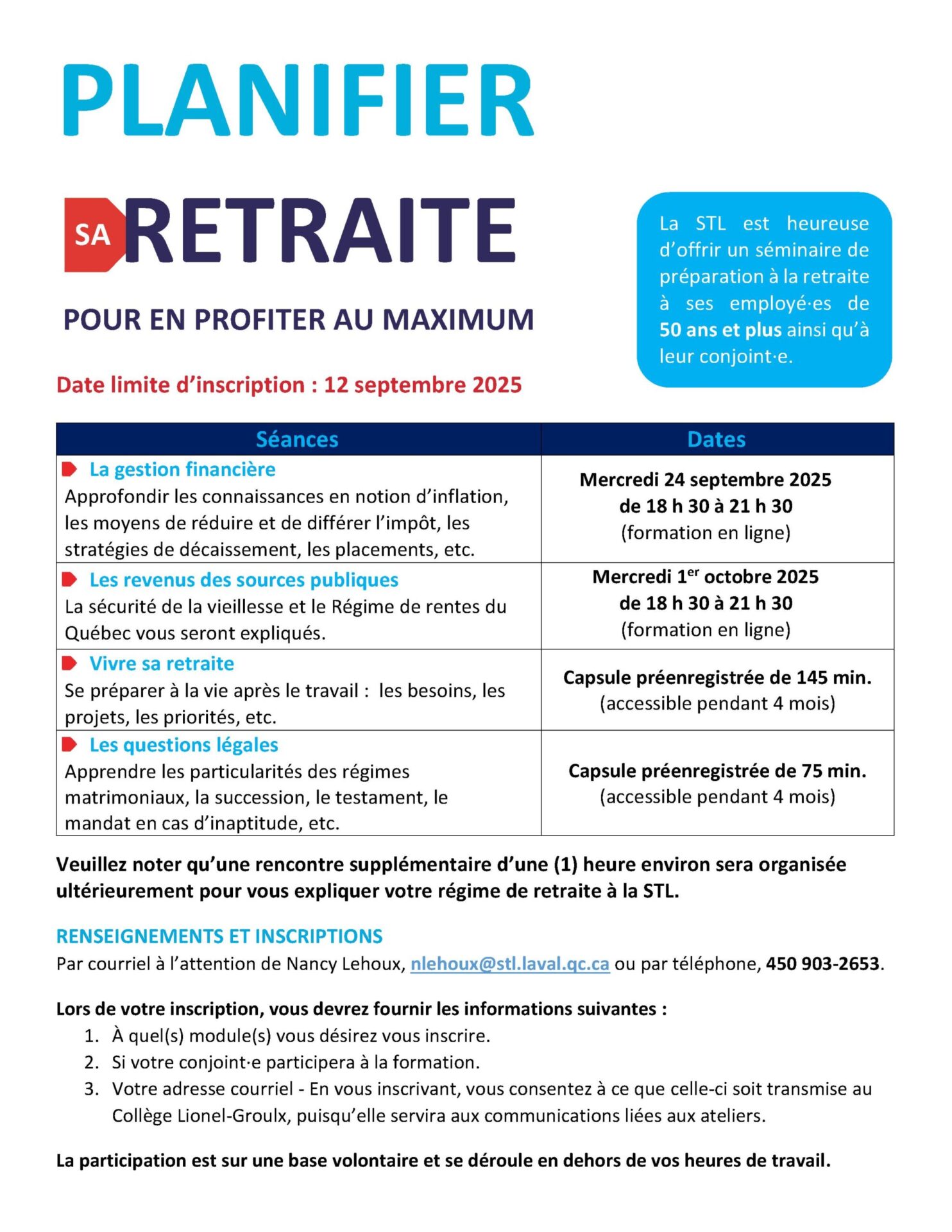 2025-09-12 Séminaire Planifier sa retraite – Limite d&rsquo;inscription aujourd&rsquo;hui