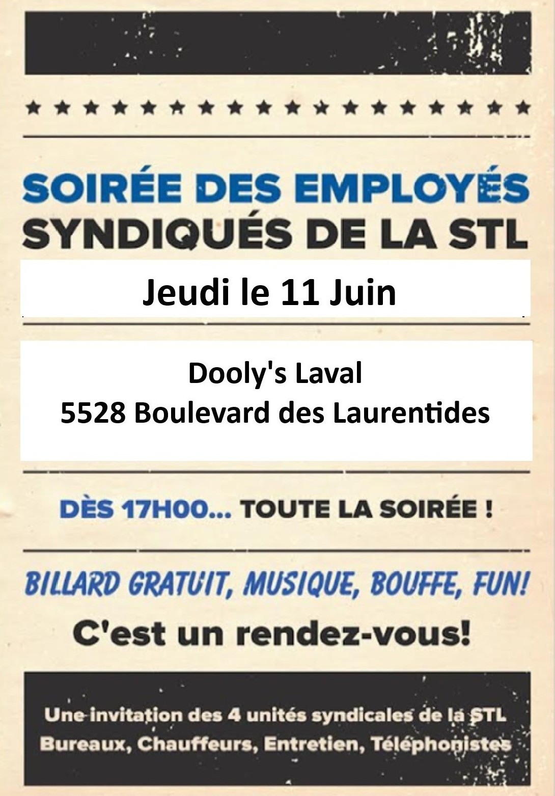 Rappel: Ce soir, Soirée Billard – Jeudi 11 juin 2026